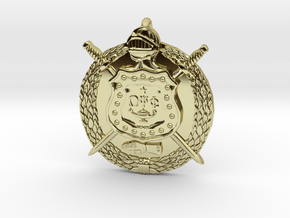 Omega Psi Phi Crest Pendant Keychain in 18k Gold