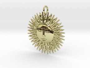 Sonne in 18k Gold Plated Brass