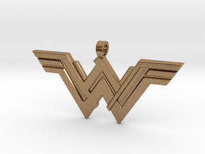 Wonder Woman Pendant in Natural Brass