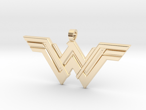 Wonder Woman Pendant in 14K Yellow Gold