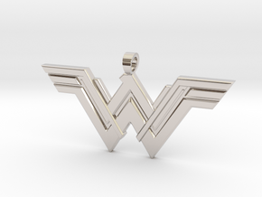Wonder Woman Pendant in Platinum