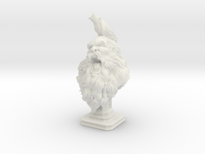 Bearded Man Bust in White Natural Versatile Plastic: Extra Large