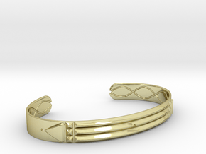 Atlantis Cuff Bracelet in 18k Gold Plated Brass: Medium