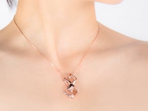 HEART TO HEART Amorosso, Pendant in 14k Rose Gold Plated Brass