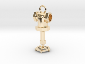 Steampunk style earring in 14k Gold Plated Brass