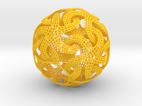 Lampshade_dodecahedron in Yellow Processed Versatile Plastic