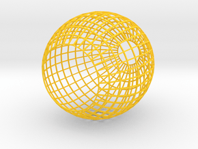 Lampshade_Ikebana in Yellow Processed Versatile Plastic