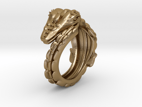Dragon Ring in Polished Gold Steel