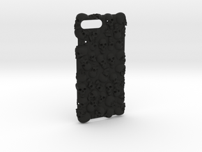 iPhone 7 Plus - Skull Case Full in Black Natural Versatile Plastic