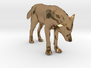 Lowpoly Wolf in Natural Brass