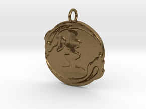 Serpent and Life Pendant in Natural Bronze