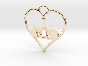 I LOVE YOU  in 14K Yellow Gold