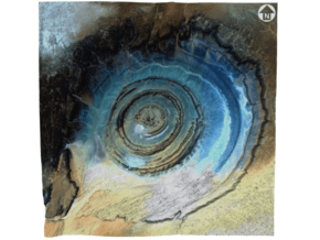 Richat Structure Map: 9.5" in Full Color Sandstone