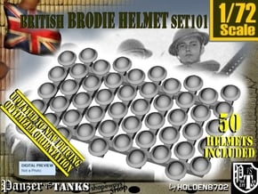 1/72 Brodie Helmet Set101 in Smooth Fine Detail Plastic