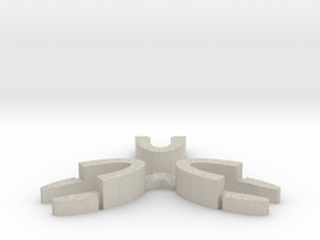 Set of 3 - Globe clamp (Massive armatures) in Natural Sandstone