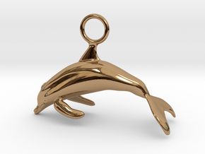 Dolphin Brings Luck in Polished Brass