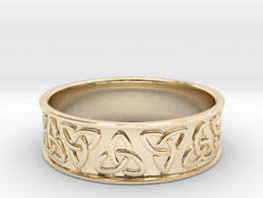 Celtic Ring in 14k Gold Plated Brass