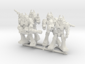 Waruder Battas Squad, set of 4 35mm Minis in White Natural Versatile Plastic