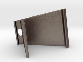 Tablet Holder in Polished Bronzed Silver Steel: Extra Large