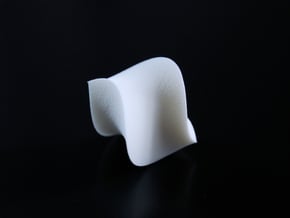 Dark Spiral in White Natural Versatile Plastic