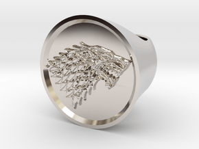 Ring House of Stark - Game Of Thrones in Rhodium Plated Brass