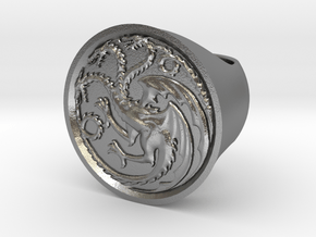 Ring of house targaryen - game of thrones in Natural Silver