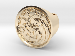 Ring of house targaryen - game of thrones in 14k Gold Plated Brass