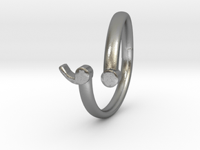 Semicolon Wrap Ring in Natural Silver: 7 / 54