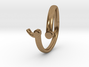 Semicolon Wrap Ring in Natural Brass: 7 / 54