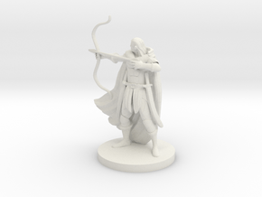 Elven Male Ranger in White Natural Versatile Plastic