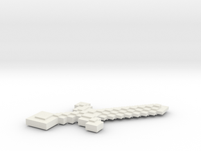 Minecraft Sword in White Natural Versatile Plastic: Small