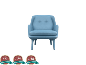Miniature Fri Lounge Chair - Jaime Hayon in White Natural Versatile Plastic: 1:24
