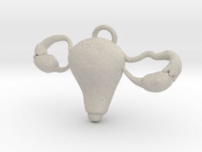 Anatomical Uterus Charm in Natural Sandstone