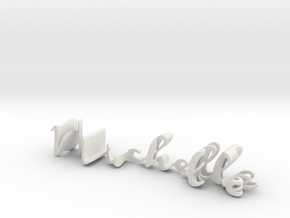 3dWordFlip: Michelle/Matt in White Natural Versatile Plastic