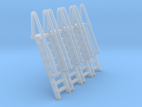 N Scale Ladder 8 (4pc) in Smooth Fine Detail Plastic