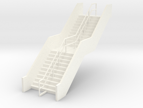 HO Station Stairs H50.6 in White Processed Versatile Plastic