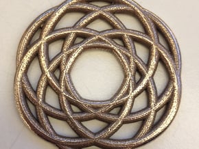Dreamcatcher Pendant in Polished Bronzed Silver Steel