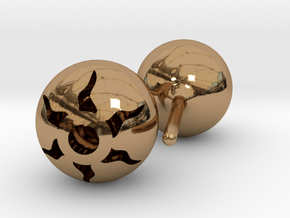 Ball earings - Sun in Polished Brass