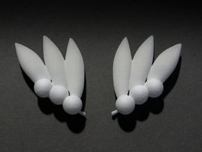 Feather Clips in White Natural Versatile Plastic