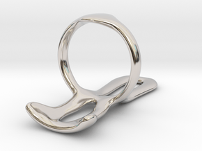 Trigger ring splint 11' in Rhodium Plated Brass