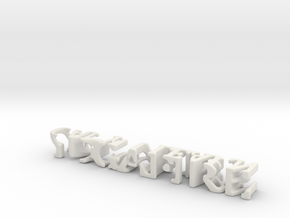 3dWordFlip: yogafire/canyoulearn in White Natural Versatile Plastic