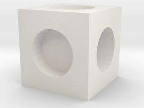 MPConnector - Connector Block 1 in White Natural Versatile Plastic