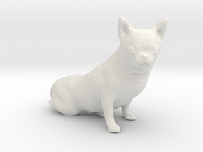 Scanned Chihuahua Dog -888 in White Natural Versatile Plastic