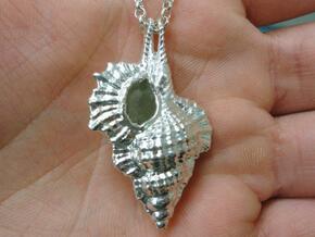 Silver Shell Pendant in Polished Silver