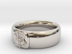 Hogwarts School Ring in Rhodium Plated Brass: 7 / 54