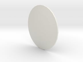 Round Light Cover in White Natural Versatile Plastic