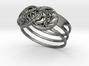 Gold Ring in Polished Silver