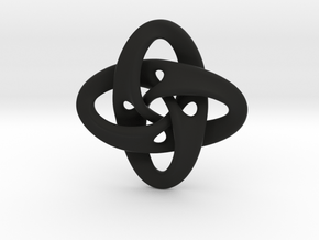 Sphere Eversion (small version) Earring in Black Natural Versatile Plastic
