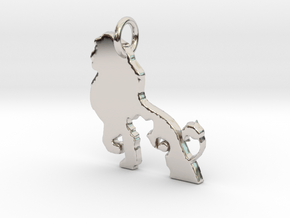 creative Lion Pendant in Platinum
