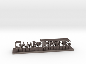 Logo game of thrones in Polished Bronzed Silver Steel